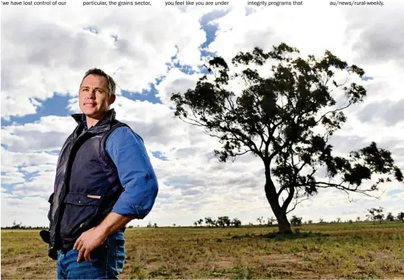  ?? PHOTO: PAUL MATHEWS ?? SPEAKING OUT: Moree farmer Oscar Pearse wants to see better marketing and communicat­ion in ag.