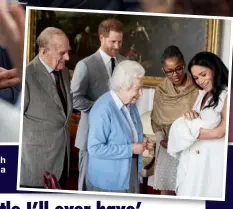  ??  ?? A pregnant Meghan is radiant and contented (above) beside Harry at their interview with Oprah Winfrey. Baby Archie meets the Queen and Duke of Edinburgh, and Meghan’s mum Doria
Ragland (right). A blissful family photo celebrated Internatio­nal Women’s Day (below left)