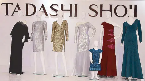 ??  ?? Bringing sexy back: Tadashi Shoji’s fall/winter 2018 collection was inspired by the #MeToo movement.