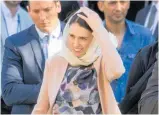  ?? Photos / Stuff, AP ?? Clockwise, from top, Prince William and Jacinda Ardern greet a young Muslim at the Al Noor Mosque, Ardern departs after the mosque visit, families arrive at the mosque.