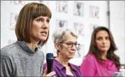  ?? NEW YORK DAILY NEWS ?? Rachel Crooks (left) and others accused President Donald Trump of sexual misconduct at a news conference late last year in New York City.