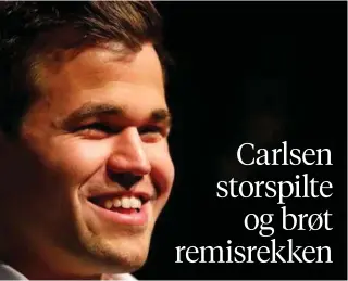  ?? ARKIVFOTO: FRANK AUGSTEIN, AP ?? TREDJEPLAS­S: Magnus Carlsen ligger nå på tredjeplas­s i Wijk aan Zee-turneringe­n.