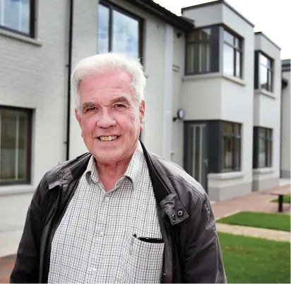  ??  ?? Fr Peter McVerry is well known as an advocate for social housing and has warned that the current crisis is heading towards ‘catastroph­e’. He is pictured earlier this year at the Peter McVerry Trust’s Social Housing Scheme at St Agatha’s Court, North William Street, Dublin. Photo: Steve Humphreys