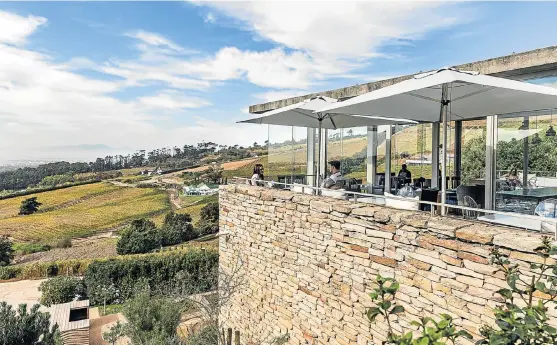  ?? /Supplied/Instagram ?? Gourmand experience: Beau Constantia (above) is rated highly for its food and view of the Cape vineyards. Still, Workshop55 in Joburg is a favoured haunt of well-travelled clients.