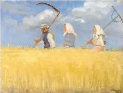  ??  ?? Anna Ancher (1859-1935), The Harvesters, 1905. Oil on canvas, 171/8 x 221/8 in. Art Museums of Skagen, Denmark, SKM1465. Courtesy American Federation of Arts.