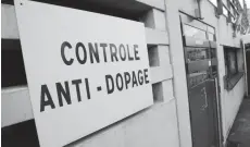  ??  ?? L’antidopage, cheval de bataille des sportifs dans le monde