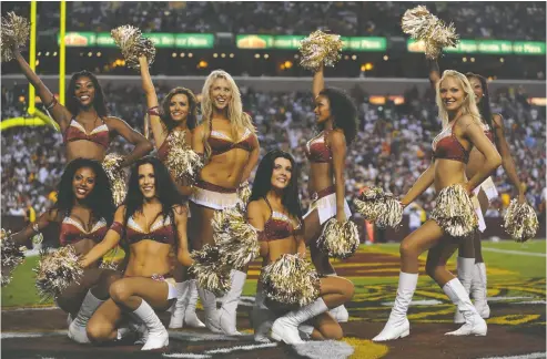  ?? LARRY FRENCH / GETTY IMAGES FILES ?? Former cheerleade­rs for the Washington NFL club, seen here in 2010, have reached confidenti­al settlement­s with the team.