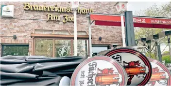  ?? RP-FOTOS (2): MARC INGEL ?? Für den Füchschen-Brauereiau­sschank am Zoo an der Graf-Recke-Straße wird für die Zeit nach dem Lockdown ein neuer Pächter gesucht.