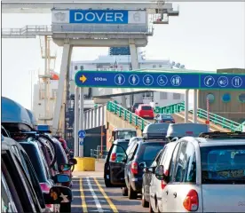  ??  ?? RED TAPE: Motorists travelling to the EU, like these in Dover, will need permits