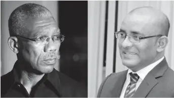  ??  ?? President David Granger Opposition Leader Bharrat Jagdeo