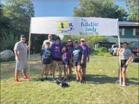  ?? SUBMITTED PHOTO - THE JK5K AND BIRTHDAY FUN RUN FACEBOOK PAGE ?? The Pelletier family held their own JK 5K in Westport, Massachuse­tts.