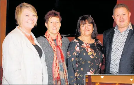  ??  ?? PAHIATUA Chamber of Commerce chair Katie Harris with Southern Tararua Business Awards committee members Nikki O’Leary, Shirley Hull and Lance Shearman. Absent: Joel Turner.