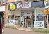  ?? ?? Closing down The popular Game store