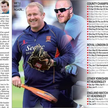  ?? ANTONY MCGRATH PICTURE COURTESY OF NICK WOOD/UNSHAKEN PHOTOGRAPH­Y/GRAPHIC: GRAEME BANDEIRA ?? FAMILIAR FACE: Yorkshire first-team coach Andrew Gale, right, will go head-to-head with former White Rose team-mate Anthony McGrath in April when he brings champions Essex to Headingley.