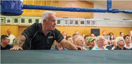  ??  ?? Prominent New Zealand boxing trainer Phil Shatford wants mandatory safety measures at all charity boxing events.