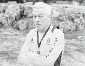  ?? CHRIS MIKULA/OTTAWA CITIZEN ?? Peter Chapman, who ran the Boston Marathon, says the people of Boston opened their hearts to marathoner­s after the explosions on Monday. ‘People asked us to come back, which we will.’