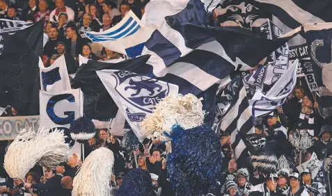  ??  ?? REVVED UP: Fans are expected to flock to Geelong membership next season, cracking 60,000 for the first time.