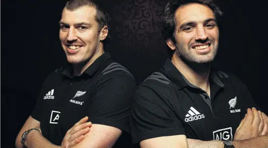  ?? PHOTO: GETTY IMAGES ?? Engine room partners. . All Black locks Brodie Retallick (left) ad Sam Whitelock front at a media session in Dublin last year.