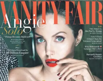  ??  ?? ► Angelina Jolie se confesó con Vanity Fair.