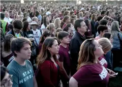  ?? AFP ?? Students at Marjory Stoneman Douglas High mark the Parkland killings.