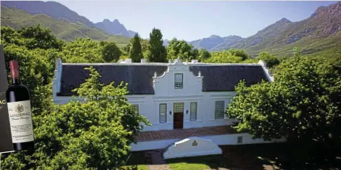  ?? Picture: ER Lombard ?? The historic multimilli­on-rand Lanzerac wine estate outside Stellenbos­ch, which was attached by the Reserve Bank on Thursday.