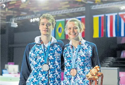  ?? MAXI FAILLA ?? Juntos. Pascual e Isabel Di Tella lograron las medallas de plata y bronce en los Panamerica­nos.