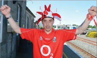  ??  ?? Ballydaly’s Brendan O’Sullivan was thrilled with Cork’s victory in the Munster SHC semi-final in Thurles. Photos: John Tarrant