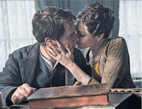  ??  ?? Devotion: Tuppence Middleton with Benedict Cumberbatc­h inthe Current War.
Right, in War and Peace. Below, as herself