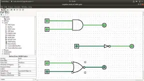  ??  ?? Logisim lets you understand simple logic elements like the gates and inverters shown here, plus a whole lot more.