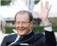  ??  ?? So war er zum Schluss: Roger Moore bei einem Auftritt in Deutschlan­d.