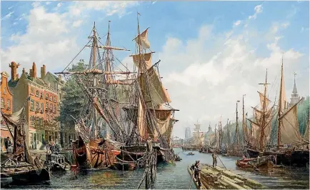  ??  ?? Petrus van der Velden, The Leuvehaven, Rotterdam 1867. Oil on canvas. Collection of Christchur­ch Art Gallery Te Puna o Waiwhetu, purchased with assistance from Gabrielle Tasman in memory of Adriaan and the Olive Stirrat bequest. Purchase supported by...