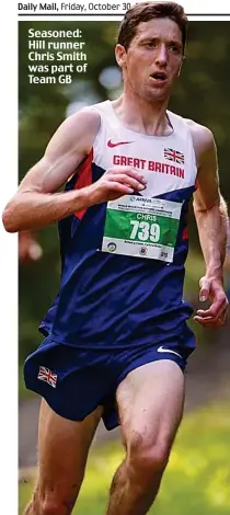  ??  ?? Seasoned: Hill runner Chris Smith was part of Team GB