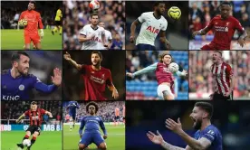  ??  ?? Ben Foster, Jan Vertonghen, Japhet Tanganga, Nathaniel Clyne, Christian Fuchs, Adam Lallana, Jeff Hendrick, John Lundstram, Ryan Fraser, Willian and Olivier Giroud. Photograph: Getty Images, Shuttersto­ck, Action Images/Reuters