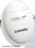  ??  ?? CHANEL LA CRÈME MAIN TEXTURE RICHE, £45