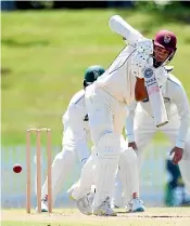  ?? ?? Northern Districts batsman Jeet Raval scored an unbeaten 103 in his side’s second innings in Nelson, but it wasn’t enough to stave off defeat against Central Districts.