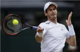  ?? TIM IRELAND — THE ASSOCIATED PRESS FILE ?? Britain’s Andy Murray will be one the stars missing at this year’s US Open.