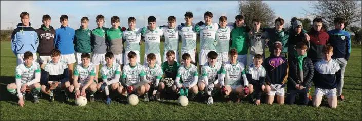  ??  ?? The St. Peter’s College squad before Friday’s final defeat in the Halo Tiles and Bathrooms Ferns Centre of Excellence.