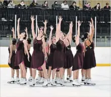  ?? HAMILTON SPECTATOR FILE PHOTO ?? Both the Nexxice Junior team, here, and the Senior synchroniz­ed team qualified for the world championsh­ips in Zagreb,Croatia, on March 16-17.