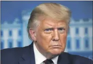  ?? EVAN VUCCI - STAFF, AP ?? President Donald Trump listens to a question during a news conference in the James Brady Press Briefing Room at the White House on Friday in Washington.