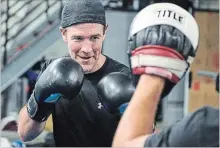  ?? JONATHAN MEHRING
NYT ?? James Van Der Beek warms up with a trainer at a stunt and choreograp­hy studio, in Los Angeles. The “Dawson’s Creek” actor has experience­d something of a career turnaround by flexing his comedic muscle with meta roles that play off his fame.