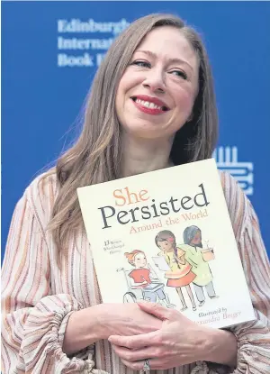  ??  ?? VISIT: Chelsea Clinton with her book at the Edinburgh Internatio­nal Book Festival