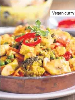  ??  ?? Vegan curry