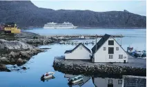  ?? AARON SAUNDERS ?? Viking Star is coming to North America for the very first time, on a crossing from Bergen to Montreal. She’s shown here at anchor off Nanortalik, Greenland.