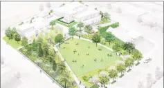  ?? Contribute­d / New Canaan Library ?? The landscape of the proposed new building will take into account native plants, pollinator pathways and animal habitats pathway.