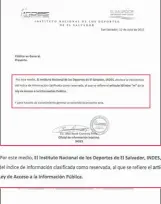  ??  ?? Este medio solicitó el índice de informació­n reservada del INDES y el instituto respondió que el mismo no existía.