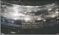  ?? ADRIAN WYLD/THE CANADIAN PRESS VIA AP ?? In this Feb. 4, 2005, file photo, the inscriptio­n on the Stanley Cup showing the 1919 series, the only series in the history of the cup not completed, is shown at the Hockey Hall of Fame in Toronto.