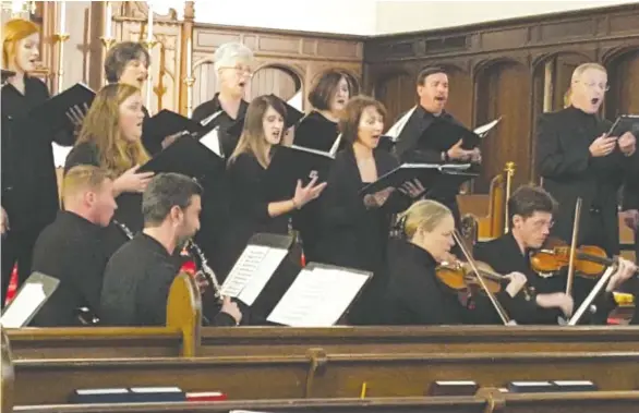  ?? BACH CHOIR CONTRIBUTE­D PHOTO ?? Chattanoog­a Bach Choir presents the J.S. Bach cantata written for the 21st Sunday after Trinity on Oct. 21.