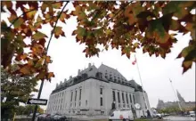  ?? The Canadian Press ?? The Supreme Court of Canada is seen in Ottawa on Thursday, Oct. 11. The Supreme Court of Canada says federal ministers do not have a duty to consult Indigenous groups when drafting legislatio­n.