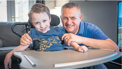  ?? Mhairi Edwards. ?? Fife youngster Cameron Gilmour with his dad Jim. The four-year-old’s life was saved by a first aider. Picture: