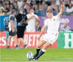  ?? REUTERS ?? England captain Owen Farrell converts a try against Tonga.